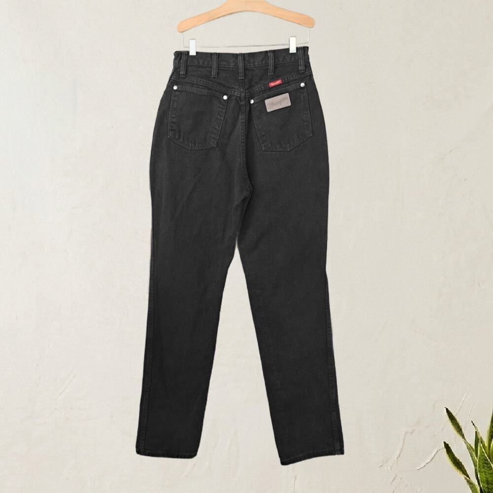 Vintage 90s Wrangler Black High Waist Jeans 28 x34 (9/10) USA Cowgirl Cut